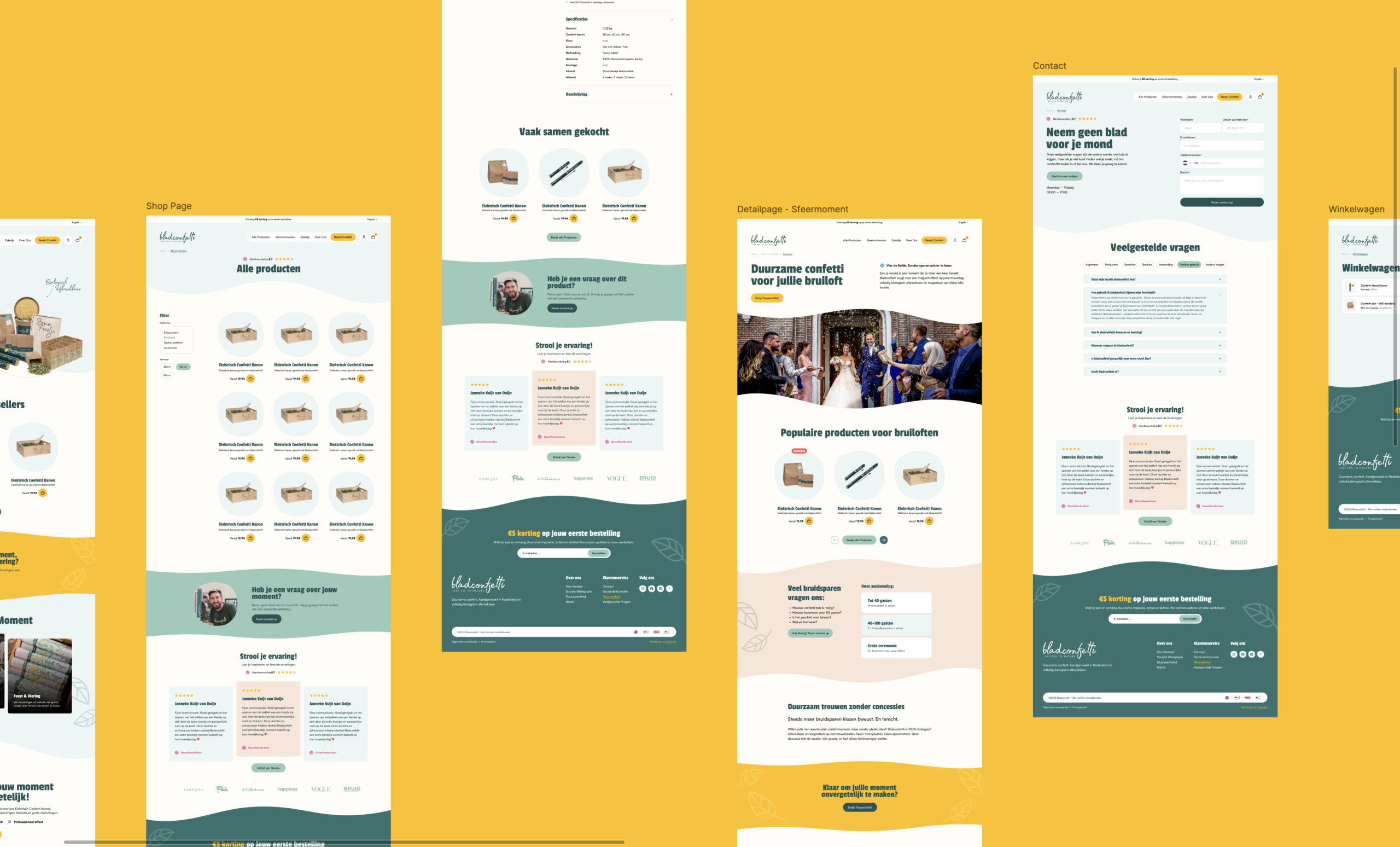 Wireframes & Design bepalen de layout